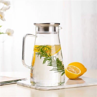 1400 ml Glaskrug mit SS-Deckeln