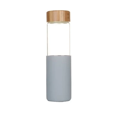Einwandige Glasflaschen mit Bambusdeckel